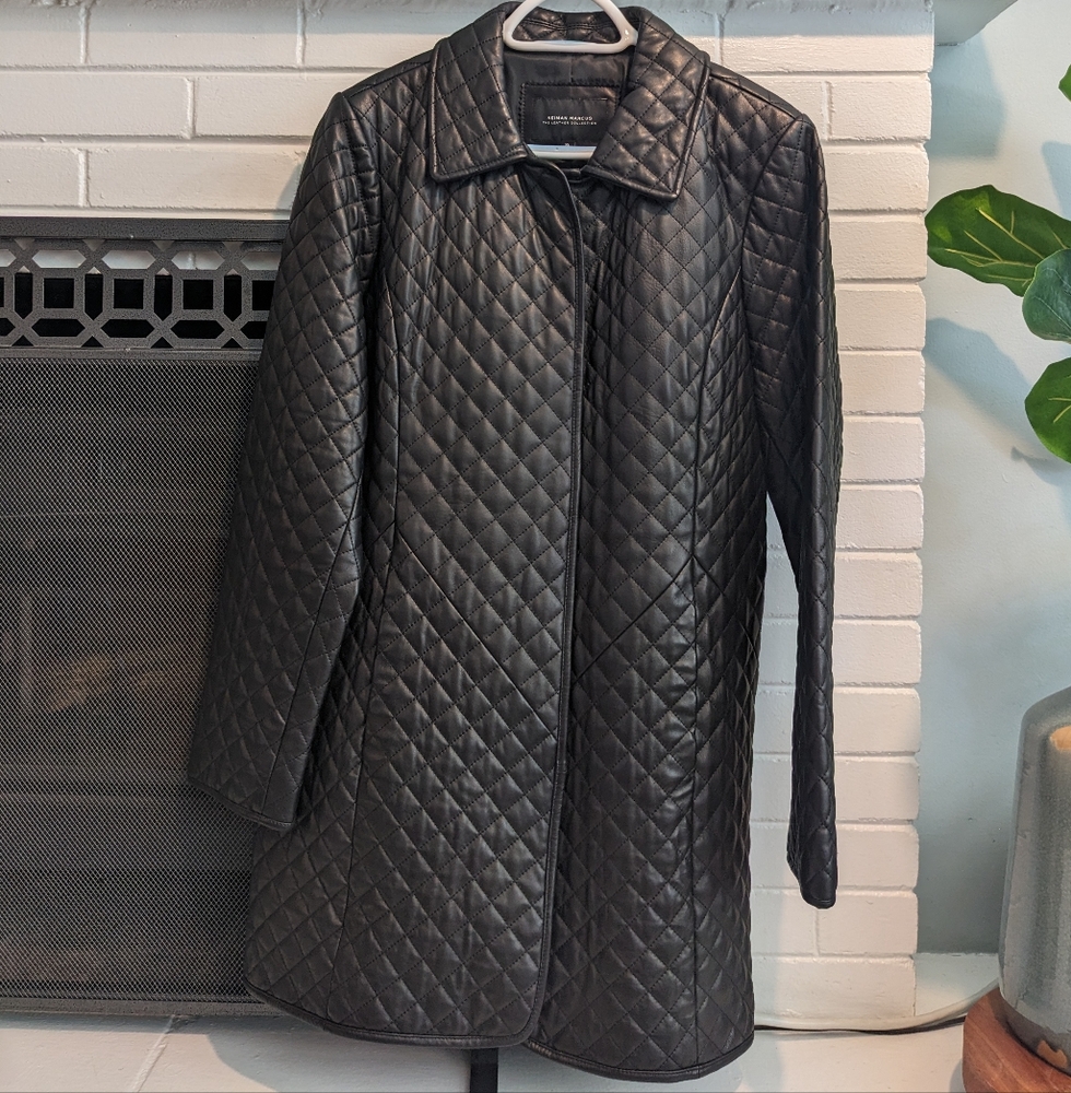 Neiman Marcus "The Leather Collection" black leather jacket